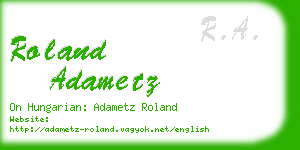 roland adametz business card